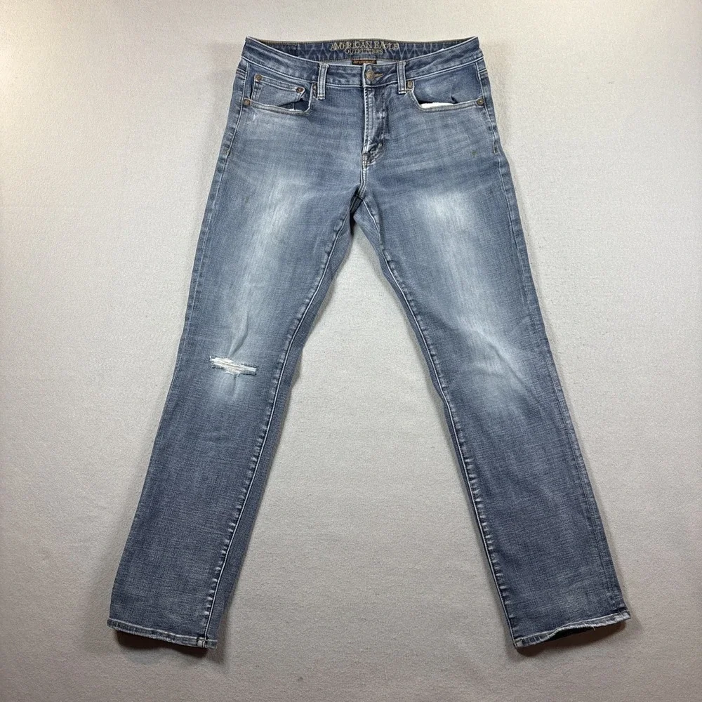 American Eagle Outfitters Original Slim Straight Men Jeans Size 34x34 Distressed